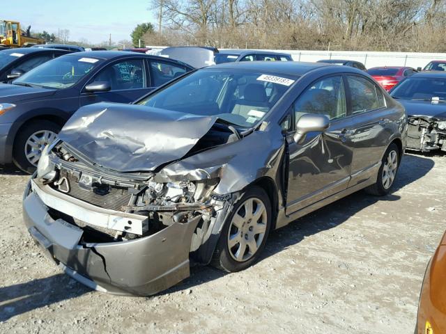 2HGFA16588H314259 - 2008 HONDA CIVIC LX GRAY photo 2