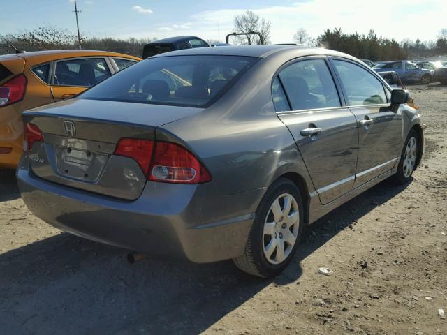 2HGFA16588H314259 - 2008 HONDA CIVIC LX GRAY photo 4