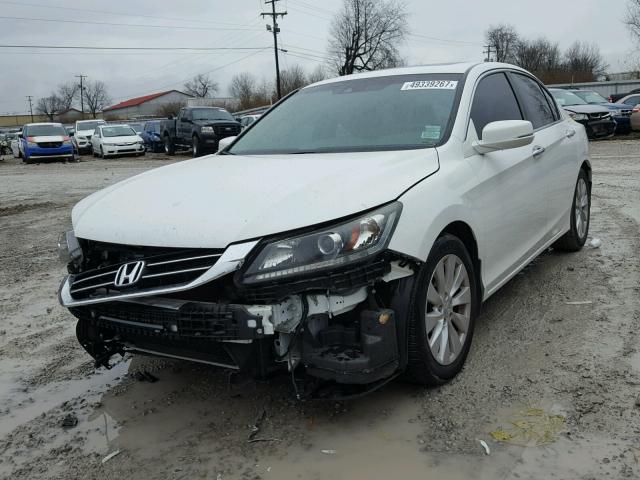 1HGCR2F84DA089259 - 2013 HONDA ACCORD EXL WHITE photo 2