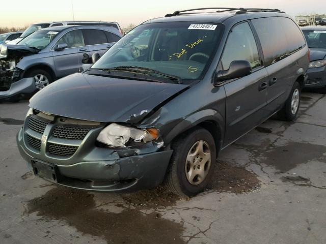 1D4GP24393B289823 - 2003 DODGE GRAND CARA GREEN photo 2