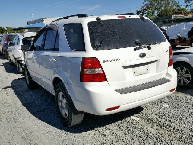 KNDJD735X95892525 - 2009 KIA SORENTO LX WHITE photo 3