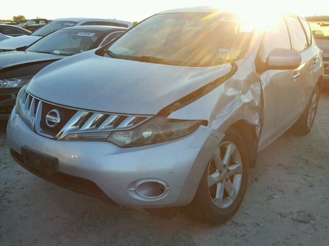 JN8AZ18U29W019252 - 2009 NISSAN MURANO S SILVER photo 2