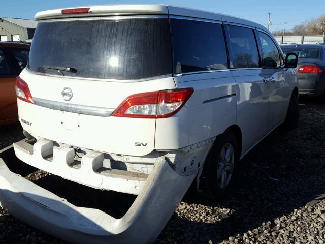 JN8AE2KP8C9043629 - 2012 NISSAN QUEST S WHITE photo 4