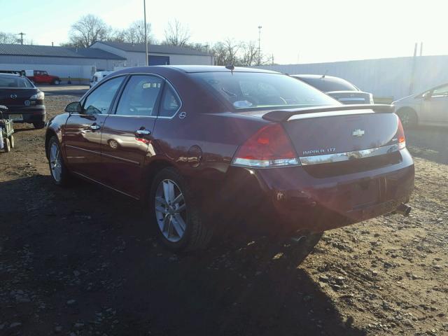 2G1WU583089209047 - 2008 CHEVROLET IMPALA LTZ MAROON photo 3