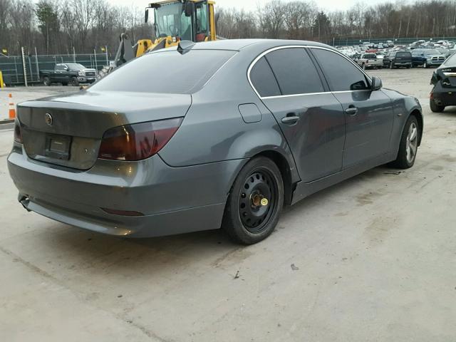 WBANF33527CS41691 - 2007 BMW 525 XI GRAY photo 4