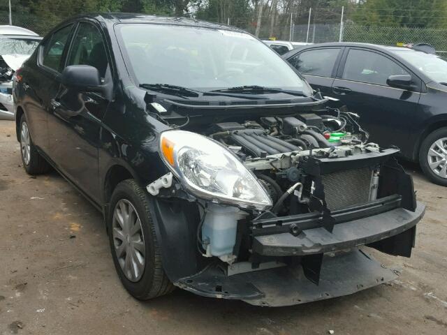 3N1CN7AP9CL861139 - 2012 NISSAN VERSA S BLACK photo 1