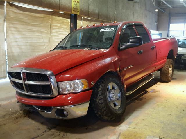 3D7KU28C24G103113 - 2004 DODGE RAM 2500 S RED photo 2