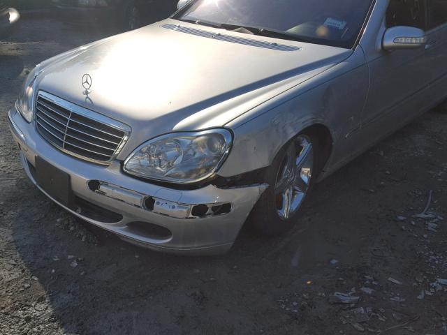 WDBNG84J34A387628 - 2004 MERCEDES-BENZ S 500 4MAT SILVER photo 9