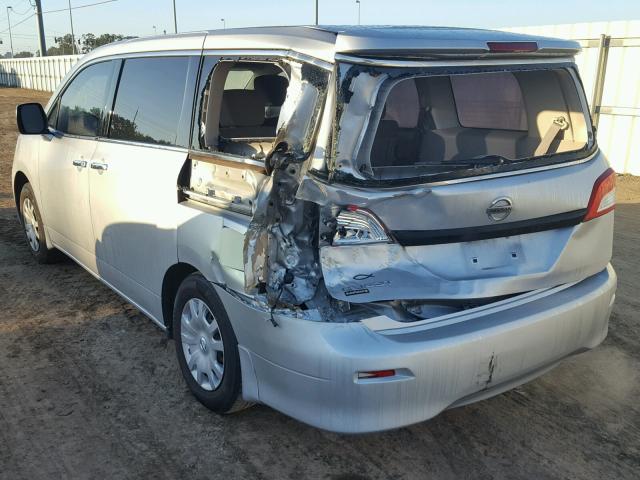 JN8AE2KP5D9069123 - 2013 NISSAN QUEST S SILVER photo 3