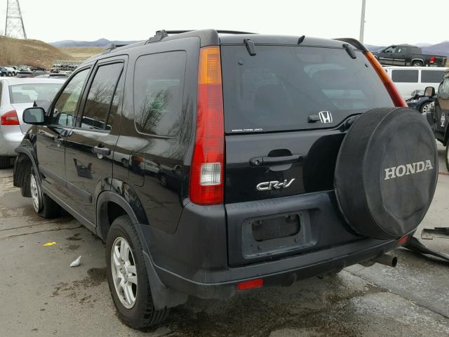 JHLRD78842C051732 - 2002 HONDA CR-V EX BLACK photo 3