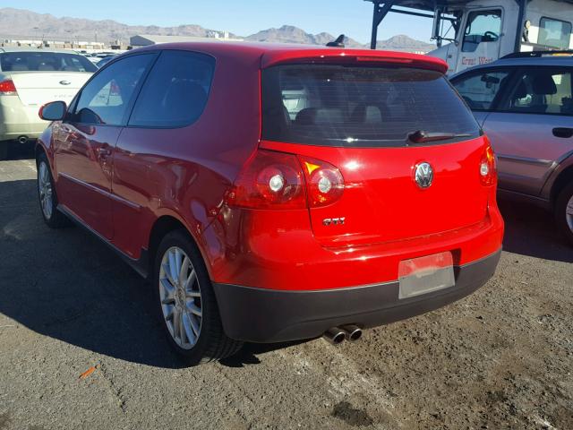 WVWEV71K07W067396 - 2007 VOLKSWAGEN NEW GTI RED photo 3