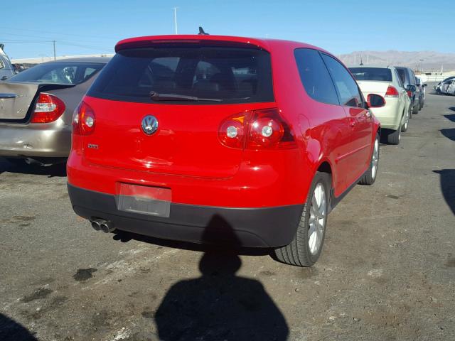 WVWEV71K07W067396 - 2007 VOLKSWAGEN NEW GTI RED photo 4