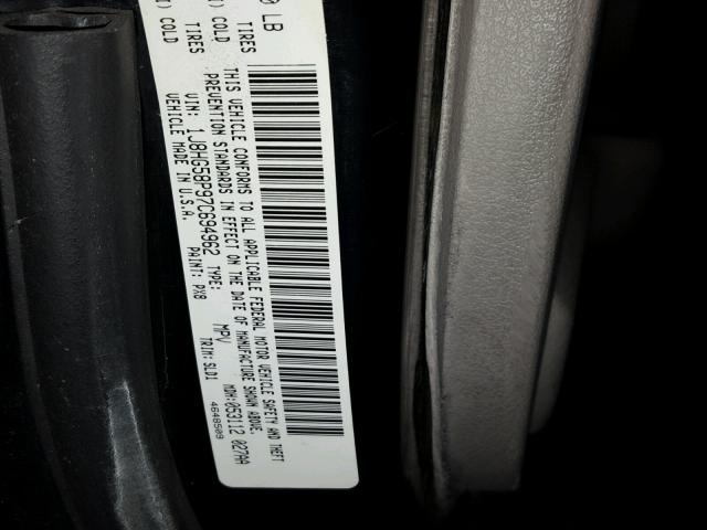 1J8HG58P97C694962 - 2007 JEEP COMMANDER Qara foto 10