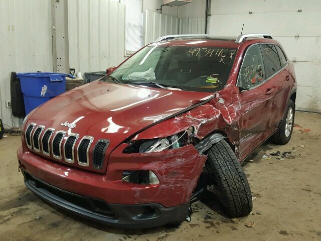 1C4PJMCS9EW240927 - 2014 JEEP CHEROKEE L RED photo 2