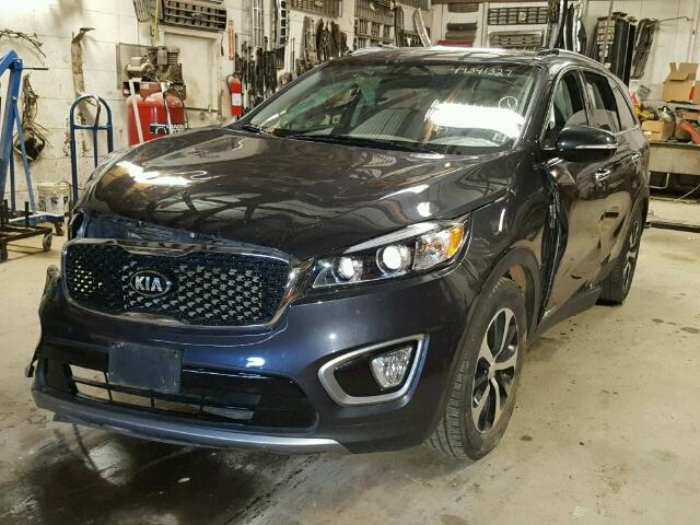 5XYPHDA53GG088345 - 2016 KIA SORENTO EX GRAY photo 2