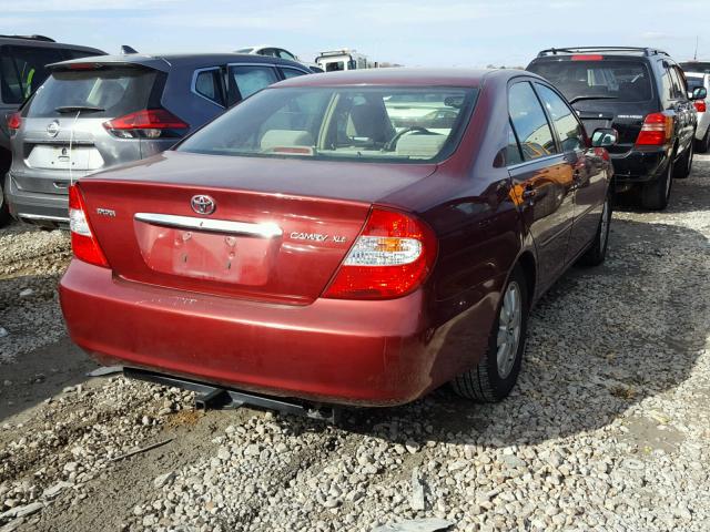 4T1BE30K13U164850 - 2003 TOYOTA CAMRY LE RED photo 4