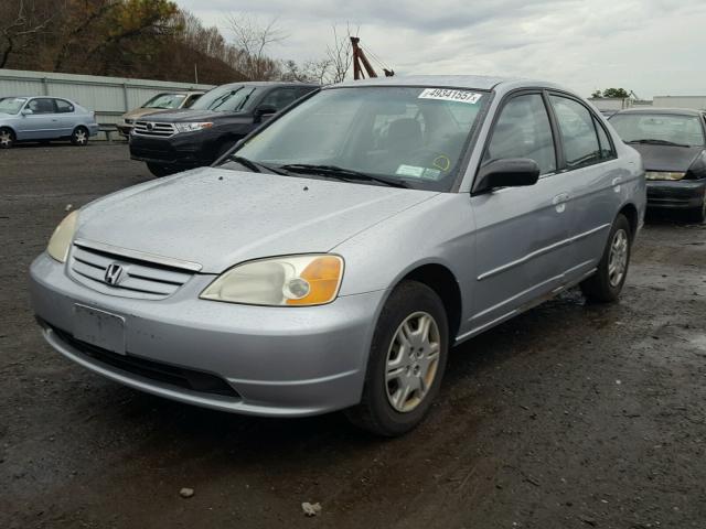 2HGES16542H518945 - 2002 HONDA CIVIC LX SILVER photo 2