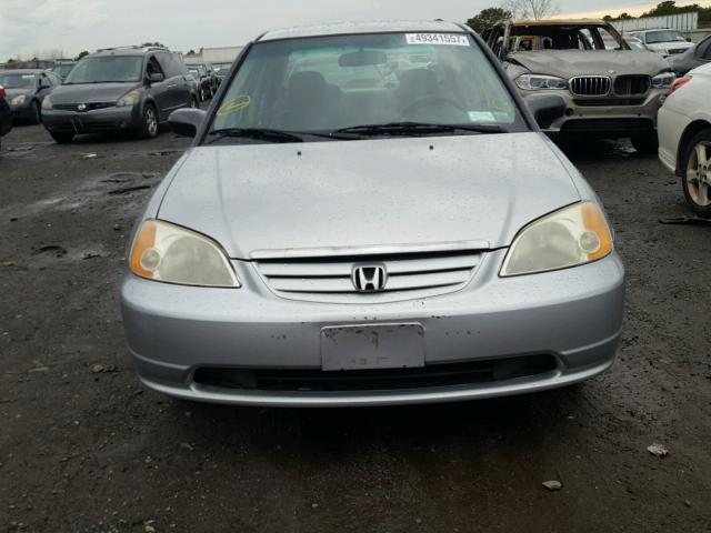 2HGES16542H518945 - 2002 HONDA CIVIC LX SILVER photo 9