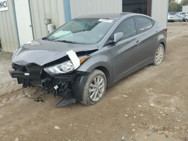 5NPDH4AE7EH507726 - 2014 HYUNDAI ELANTRA SE GRAY photo 2