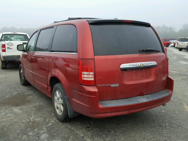 2A8HR54P38R844508 - 2008 CHRYSLER TOWN & COU RED photo 3