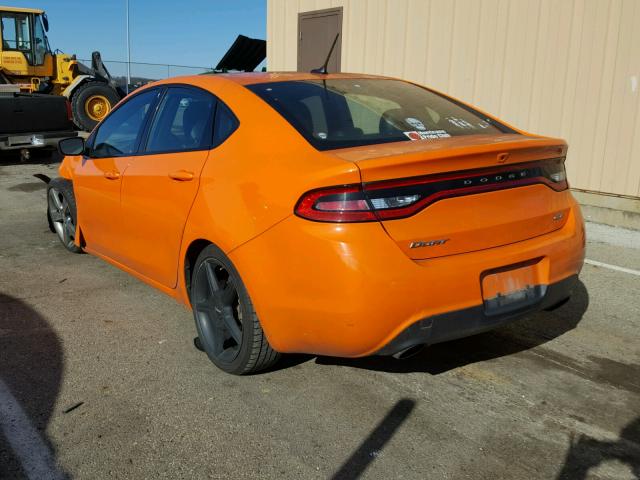 1C3CDFEB7ED697539 - 2014 DODGE DART GT ORANGE photo 3