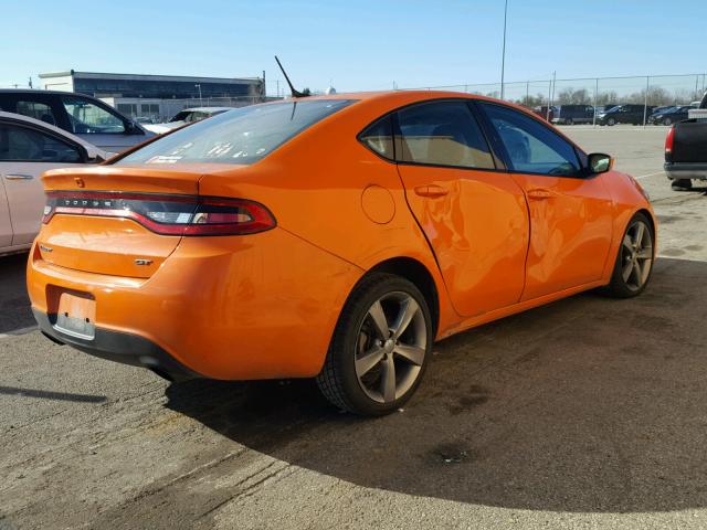 1C3CDFEB7ED697539 - 2014 DODGE DART GT ORANGE photo 4