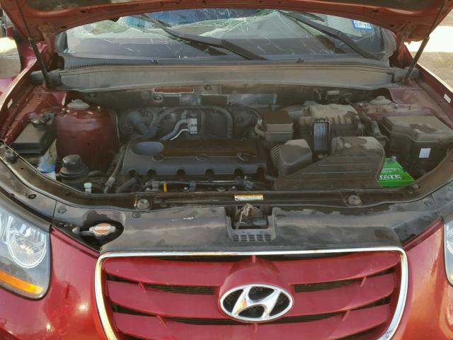 5NMSK3AB5AH342503 - 2010 HYUNDAI SANTA FE L RED photo 7