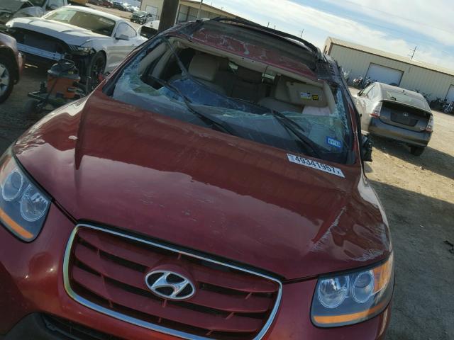 5NMSK3AB5AH342503 - 2010 HYUNDAI SANTA FE L RED photo 9