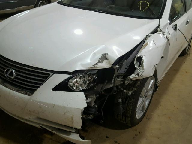 JTHBJ46G182273111 - 2008 LEXUS ES 350 WHITE photo 9