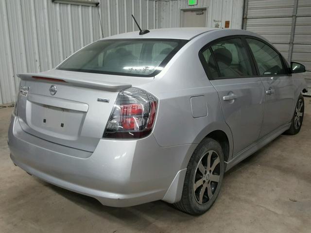 3N1AB6AP0CL665729 - 2012 NISSAN SENTRA 2.0 SILVER photo 4