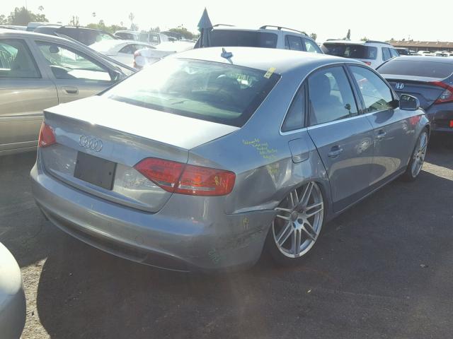 WAUKFBFL4BA094740 - 2011 AUDI A4 PRESTIG SILVER photo 4