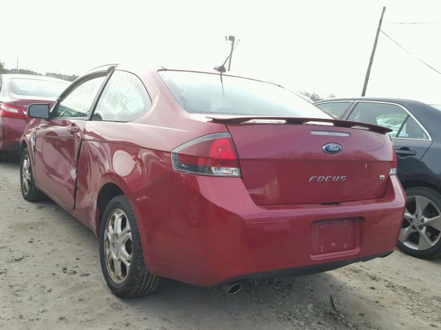 1FAHP3CN8AW206064 - 2010 FORD FOCUS SE RED photo 3