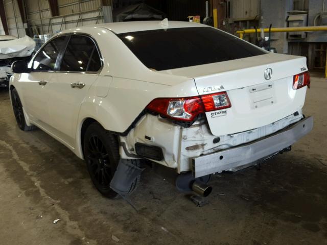 JH4CU2F64AC014443 - 2010 ACURA TSX WHITE photo 3