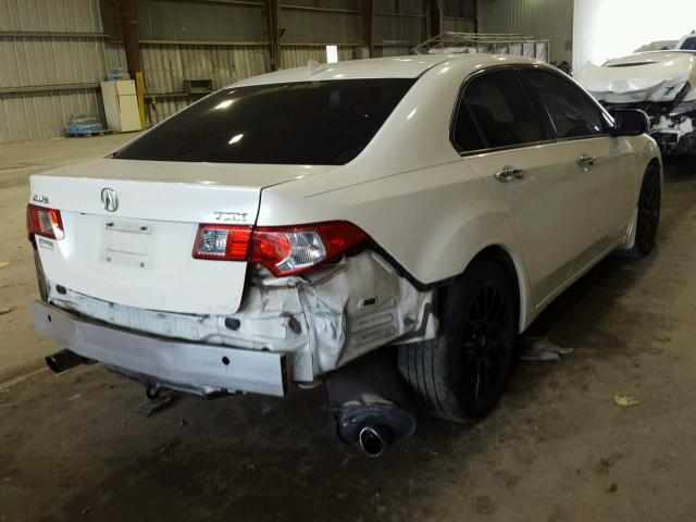 JH4CU2F64AC014443 - 2010 ACURA TSX WHITE photo 4