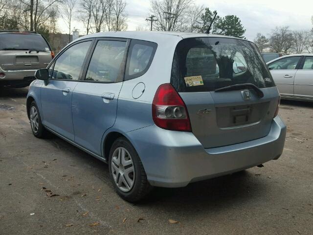 JHMGD38437S009204 - 2007 HONDA FIT BLUE photo 3