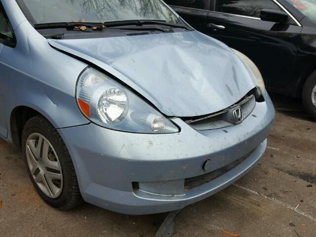 JHMGD38437S009204 - 2007 HONDA FIT BLUE photo 9