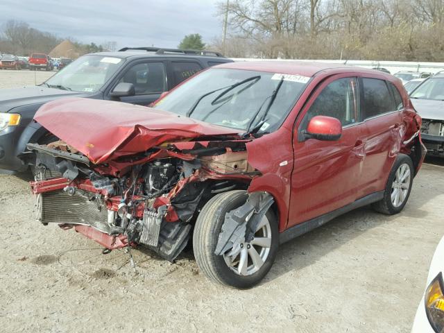 4A4AR4AU6DE011217 - 2013 MITSUBISHI OUTLANDER BURGUNDY photo 2