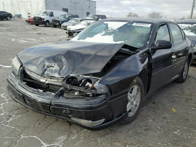 2G1WH52K349363119 - 2004 CHEVROLET IMPALA LS BLACK photo 2