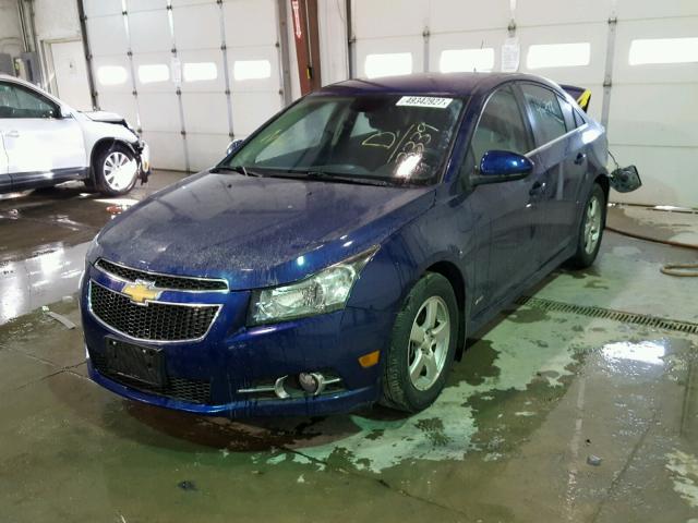 1G1PF5SC2C7363339 - 2012 CHEVROLET CRUZE LT BLUE photo 2