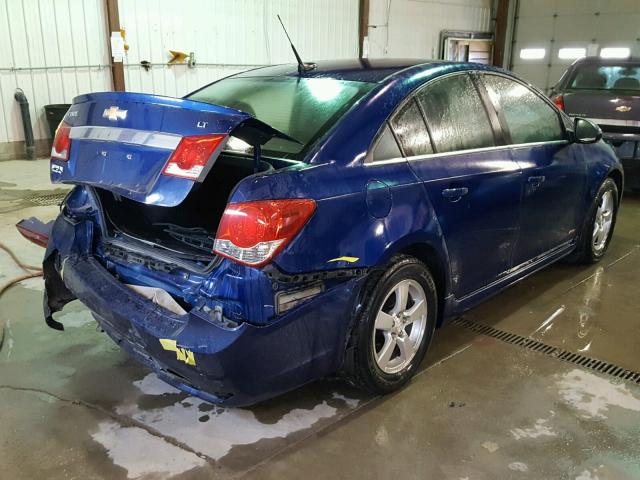 1G1PF5SC2C7363339 - 2012 CHEVROLET CRUZE LT BLUE photo 4