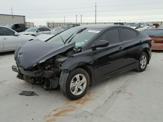 5NPDH4AE5EH488271 - 2014 HYUNDAI ELANTRA SE BLACK photo 2