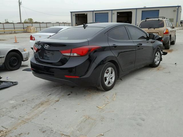 5NPDH4AE5EH488271 - 2014 HYUNDAI ELANTRA SE BLACK photo 4