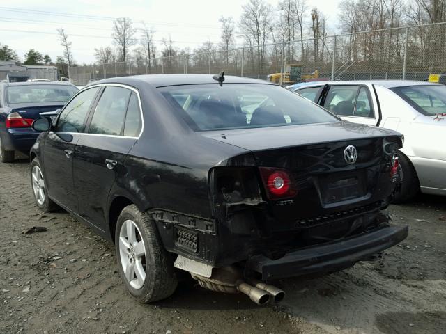 3VWRM71K89M092115 - 2009 VOLKSWAGEN JETTA SE BLACK photo 3