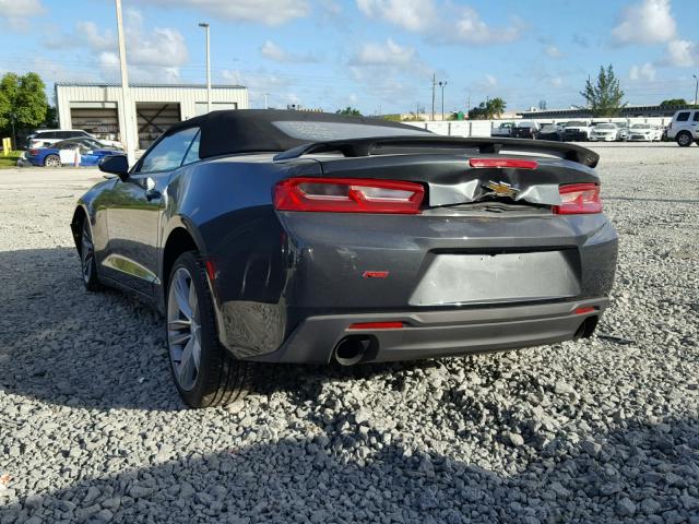 1G1FB3DS1H0197394 - 2017 CHEVROLET CAMARO LT GRAY photo 3