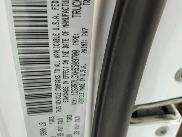 1C6RR7LGXHS509700 - 2017 RAM 1500 SLT თეთრი ფოტო 10