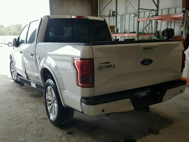 1FTEW1CF1GFB71566 - 2016 FORD F150 SUPER WHITE photo 3