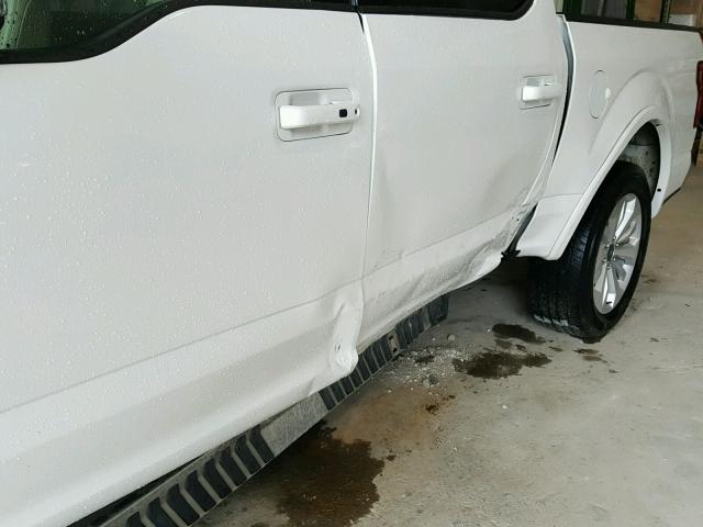 1FTEW1CF1GFB71566 - 2016 FORD F150 SUPER WHITE photo 9