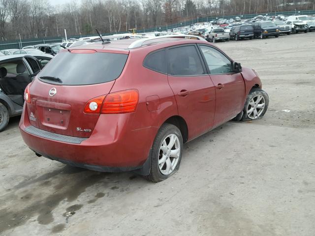 JN8AS58V68W134231 - 2008 NISSAN ROGUE S RED photo 4