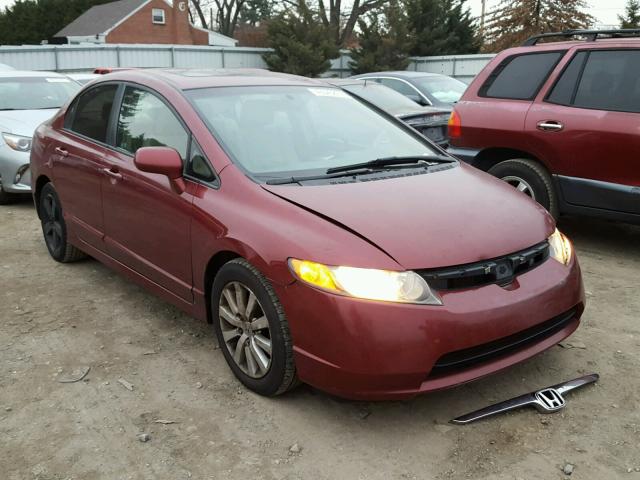 1HGFA15876L147226 - 2006 HONDA CIVIC EX RED photo 1