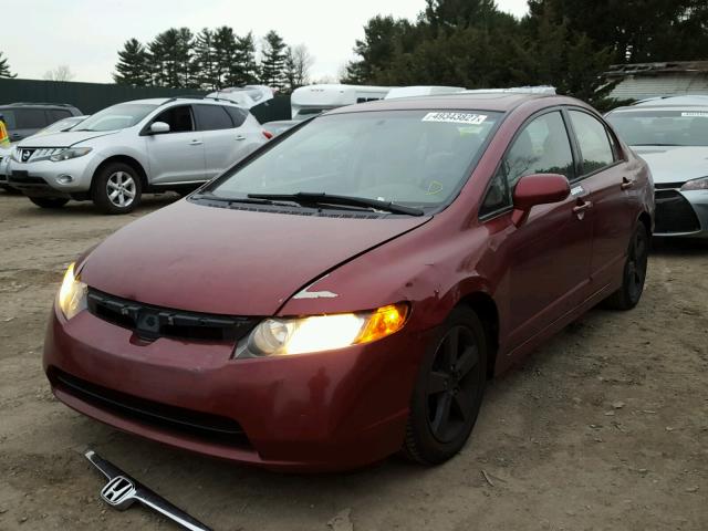 1HGFA15876L147226 - 2006 HONDA CIVIC EX RED photo 2